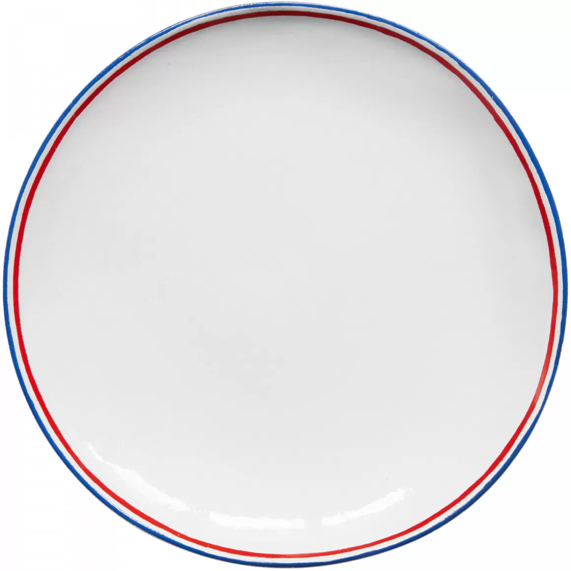 Astier de Villatte Tricolore Dinner Plate